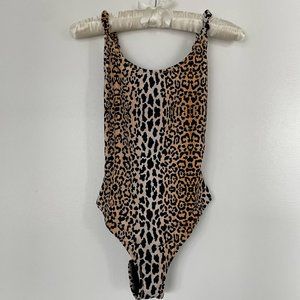 NWT Reina Olga Leopard Print One Piece Swimsuit